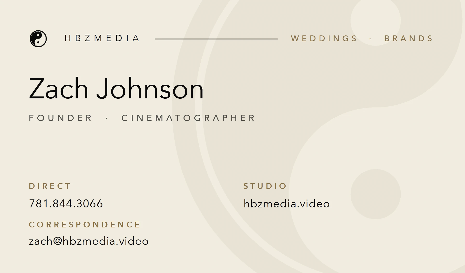 HBZ Media Business Card Back